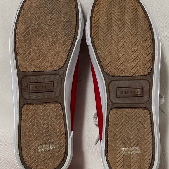 Tommy Hilfiger - Red Canvas Sneakers - Picture 3 of 5